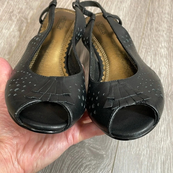 NWOT Seychelles Black Leather Slingback Pumps Heels 7.5 - Picture 12 of 16